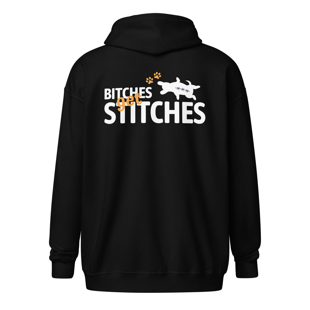 Bitches get stitches Unisex heavy blend zip hoodie-Unisex Zip Hoodie | Gildan 18600-I love Veterinary