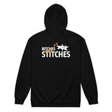 Bitches get stitches Unisex heavy blend zip hoodie-Unisex Zip Hoodie | Gildan 18600-I love Veterinary