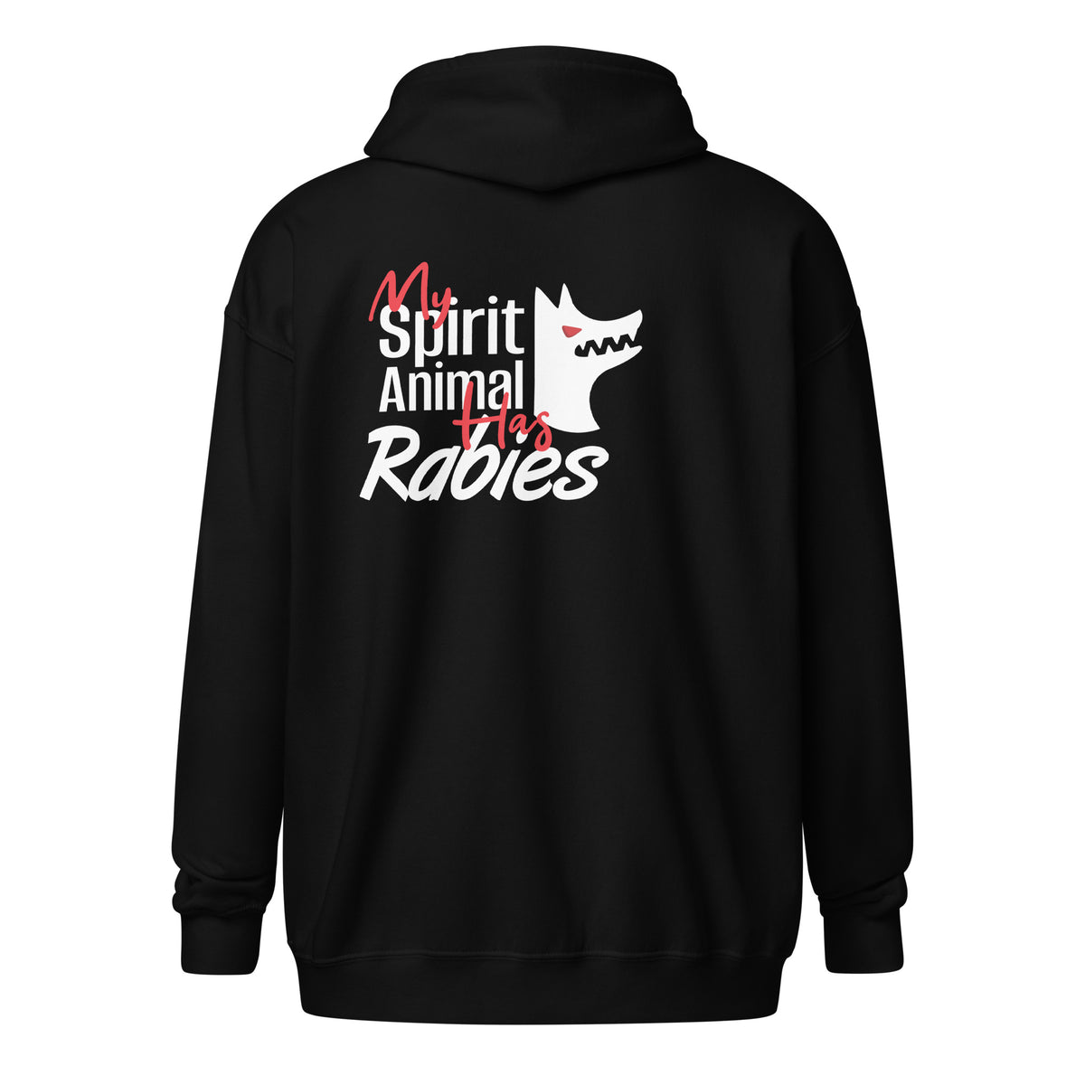 My spirit animal has rabies Unisex heavy blend zip hoodie-Unisex Zip Hoodie | Gildan 18600-I love Veterinary