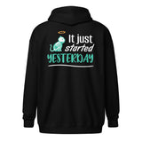 It just started yesterday Unisex heavy blend zip hoodie-Unisex Zip Hoodie | Gildan 18600-I love Veterinary