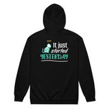 It just started yesterday Unisex heavy blend zip hoodie-Unisex Zip Hoodie | Gildan 18600-I love Veterinary