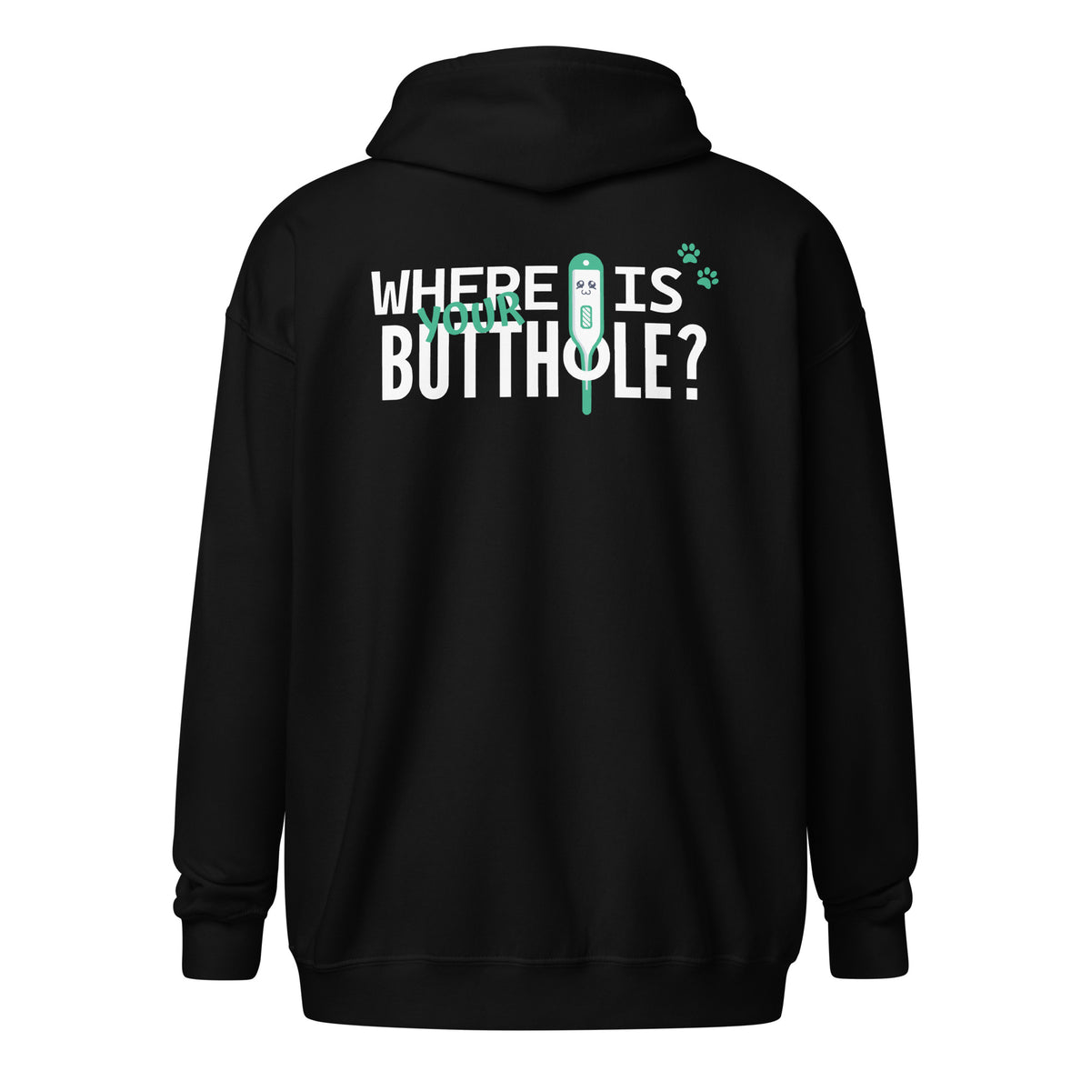 Where is your buthole Unisex heavy blend zip hoodie-Unisex Zip Hoodie | Gildan 18600-I love Veterinary