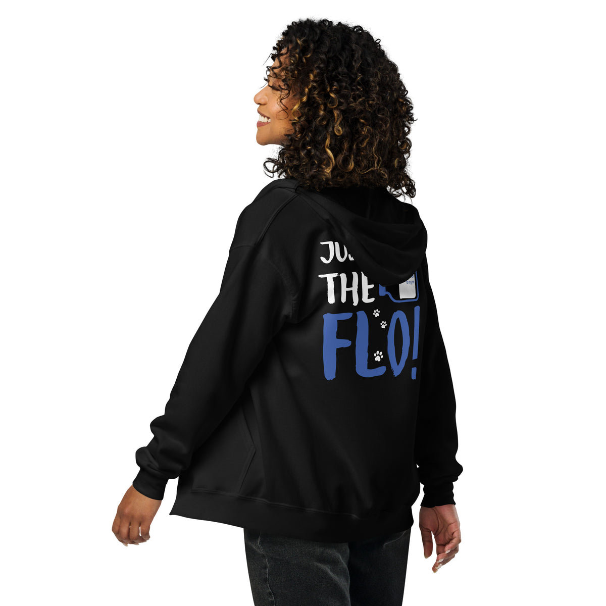 Just go with the Flo! Unisex heavy blend zip hoodie-Unisex Zip Hoodie | Gildan 18600-I love Veterinary