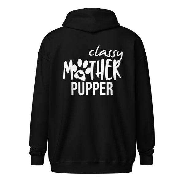 Classy mother pupper Unisex Zip Hoodie-Unisex Zip Hoodie | Gildan 18600-I love Veterinary