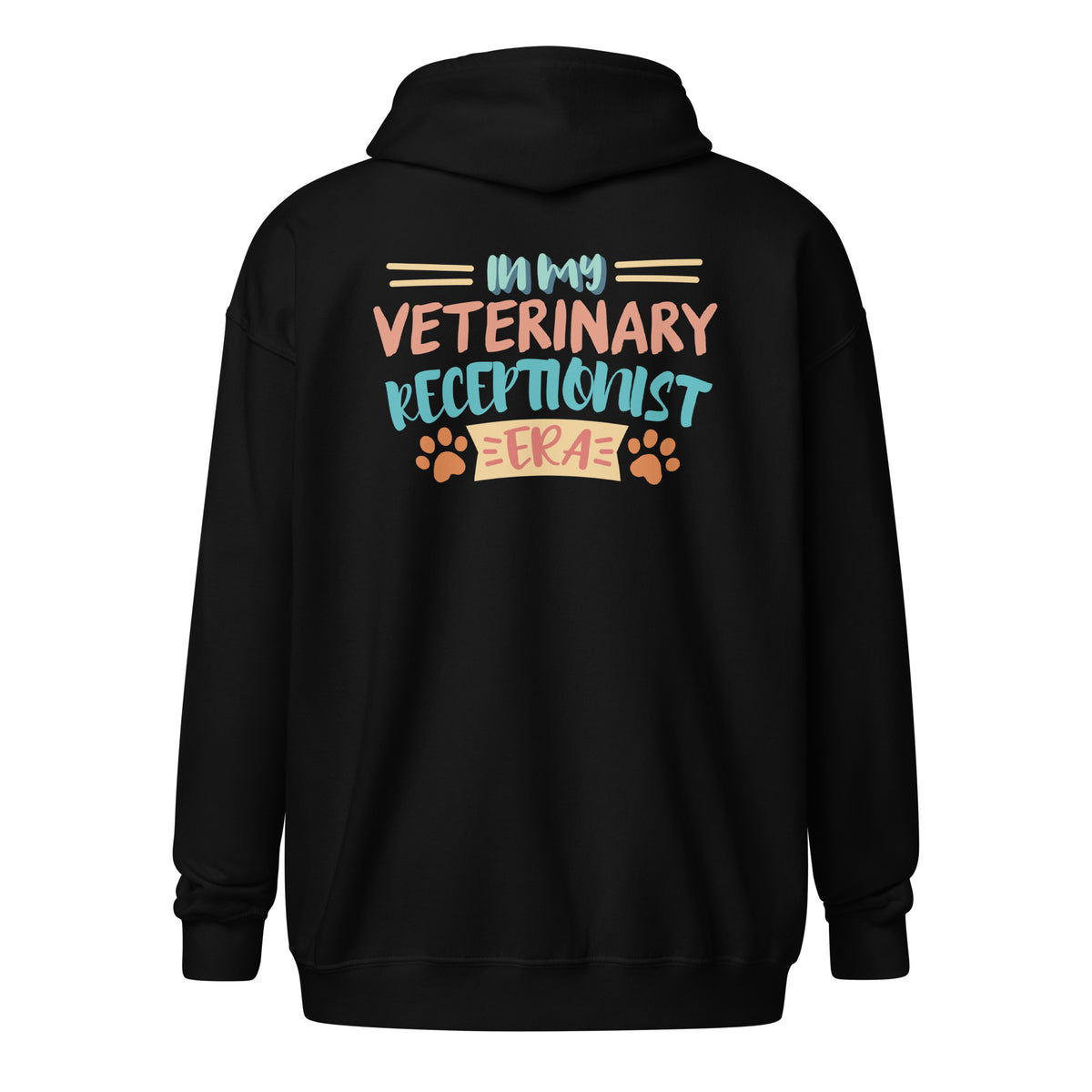 Veterinary receptionist ERA Zip Hoodie-I love Veterinary