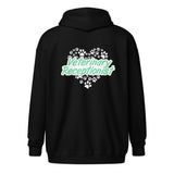 Veterinary Receptionist Heart Paws Unisex Zip Hoodie-I love Veterinary