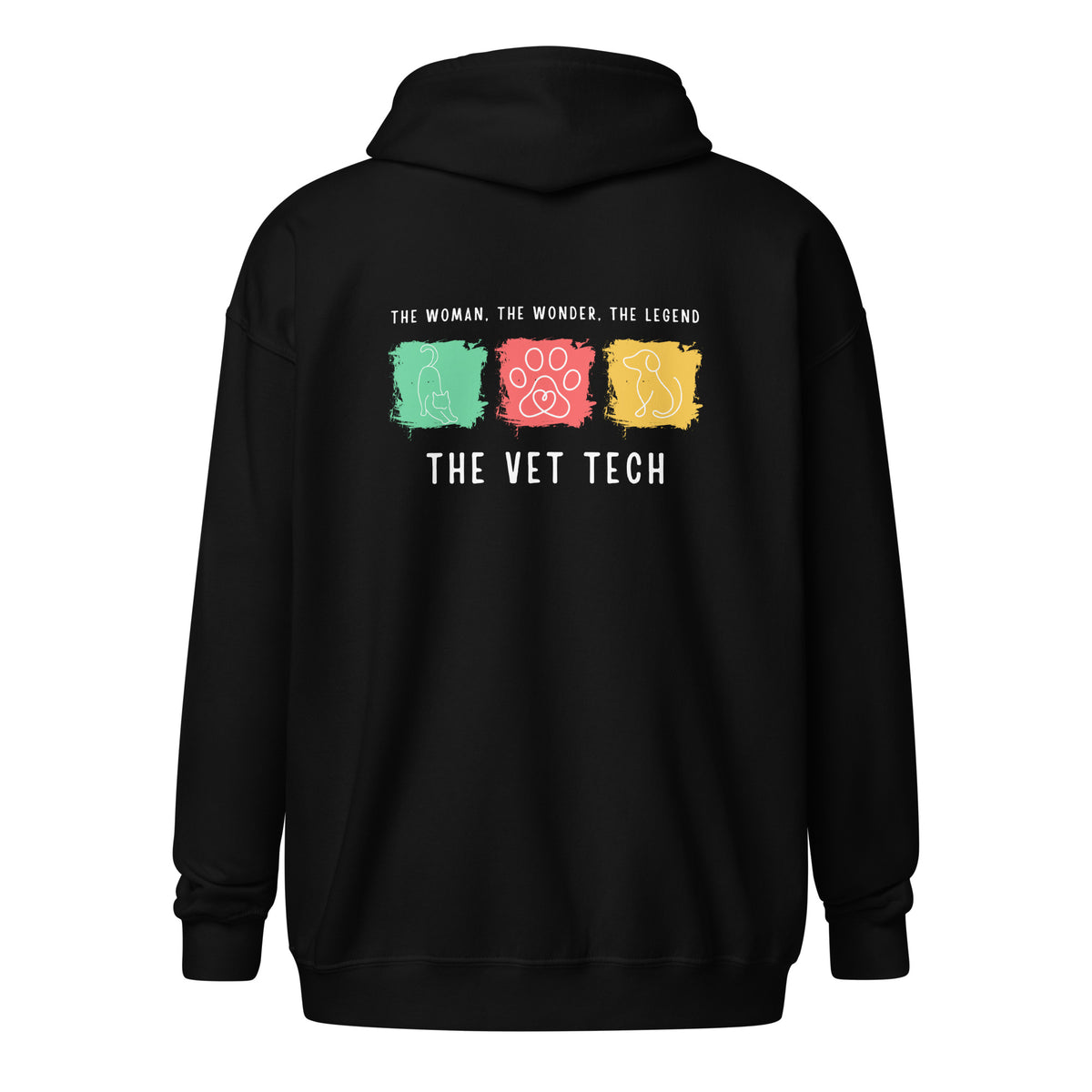 The woman, the wonder, the legend - the Vet Tech Unisex Zip Hoodie-I love Veterinary