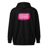 World's best veterinary receptionist color splash Unisex Zip Hoodie-I love Veterinary