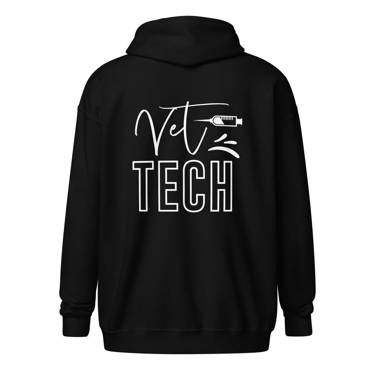 Vet Tech Needle Unisex Zip Hoodie-I love Veterinary