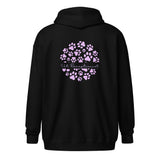 Vet Receptionist circle paws pattern Unisex Zip Hoodie-I love Veterinary