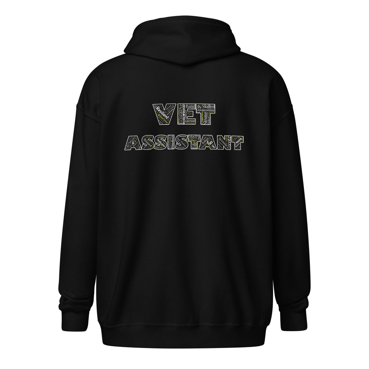 Vet Assistant Typography Unisex Zip Hoodie
