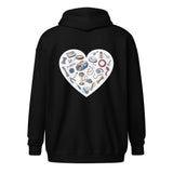 Veterinary Heart Unisex Zip Hoodie
