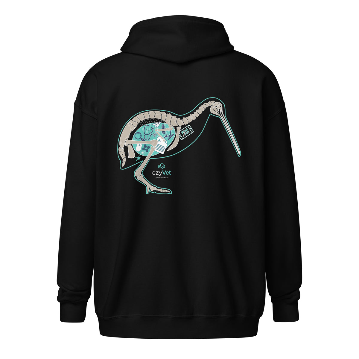 ezyVet Kiwi Unisex Zip Hoodie