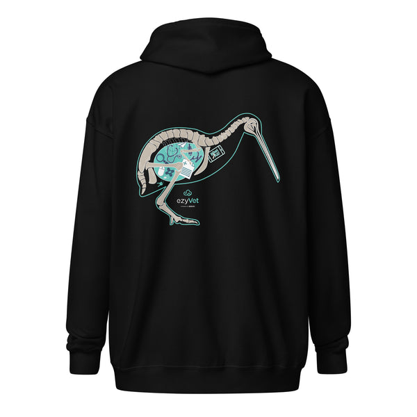 ezyVet Kiwi Unisex Zip Hoodie