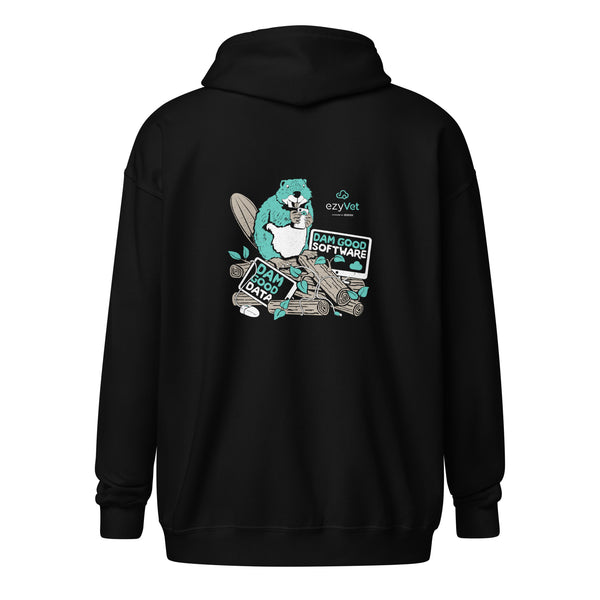 ezyVet Beaver Unisex zip hoodie