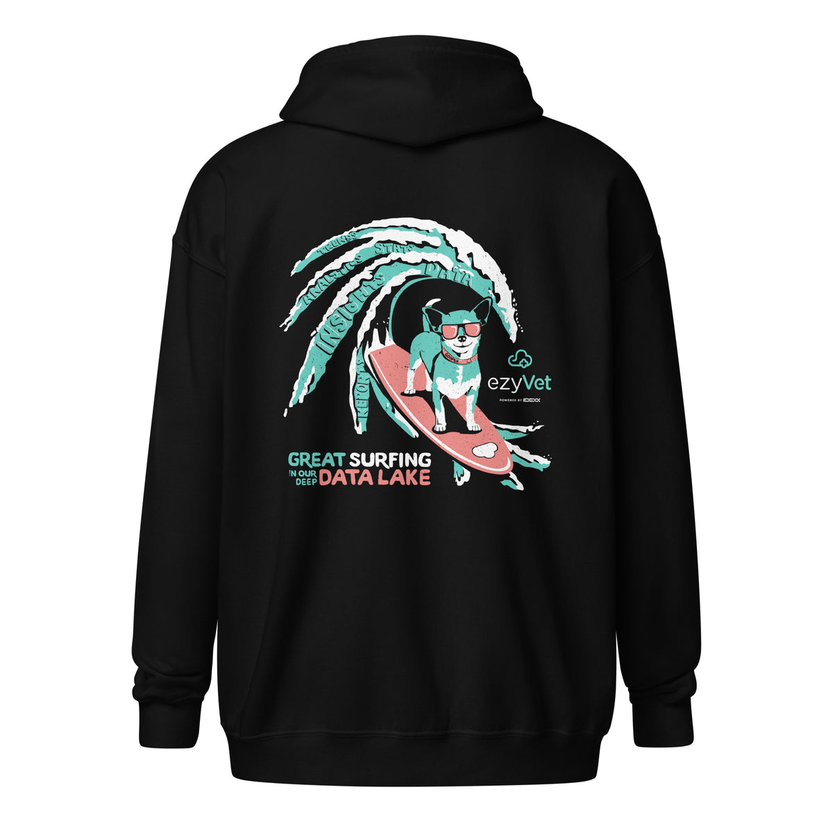 ezyVet Surf Dog Unisex zip hoodie