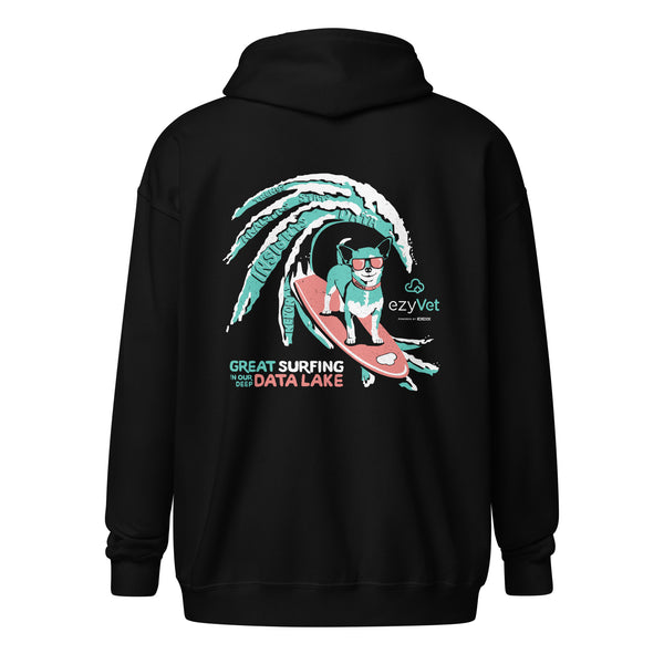 ezyVet Surf Dog Unisex zip hoodie