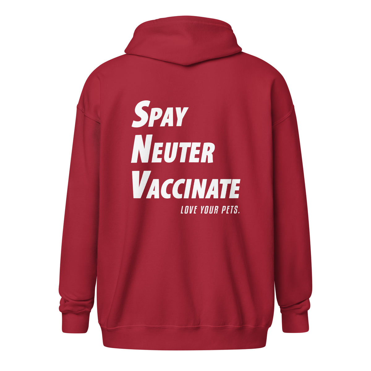 Spay, neuter, vaccinate! Love your pets Unisex zip hoodie-I love Veterinary