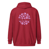 Vet Receptionist circle paws pattern Unisex Zip Hoodie-I love Veterinary