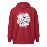 When life sucks pet a dog Unisex Zip Hoodie-I love Veterinary