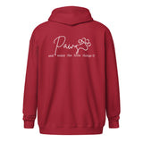 Paws and enjoy the little things Unisex Zip Hoodie-I love Veterinary