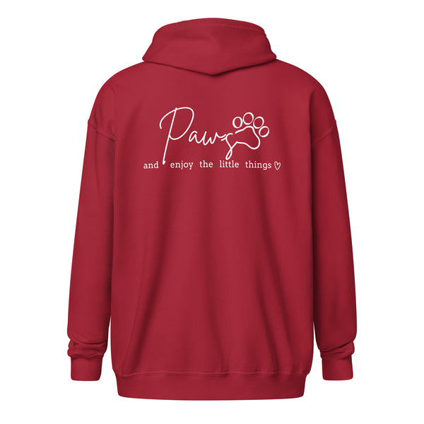 Paws and enjoy the little things Unisex Zip Hoodie-I love Veterinary