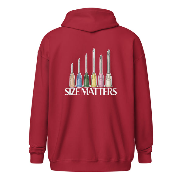 Size matters Unisex Zip Hoodie-I love Veterinary