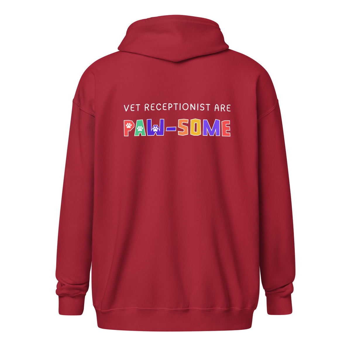 Vet receptionist are paw-some Unisex Zip Hoodie-I love Veterinary
