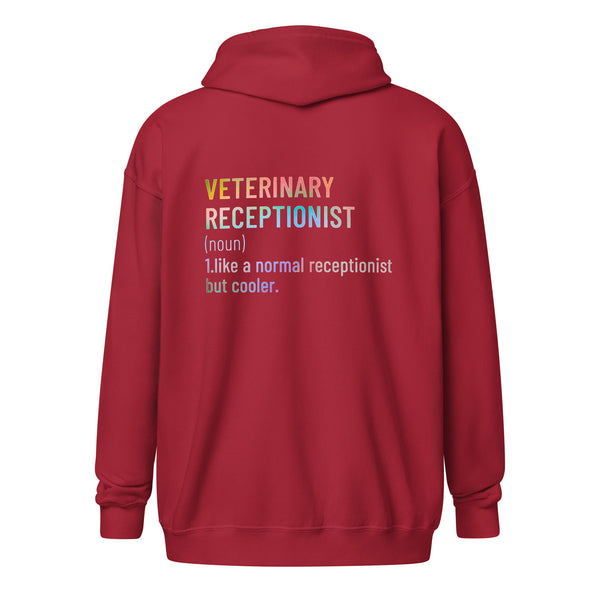 Veterinary receptionist definition Unisex Zip Hoodie-I love Veterinary