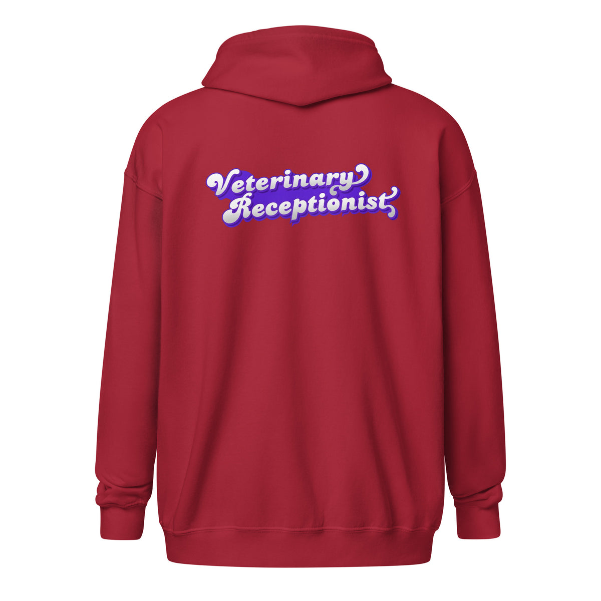 Veterinary Receptionist Unisex Zip Hoodie-I love Veterinary