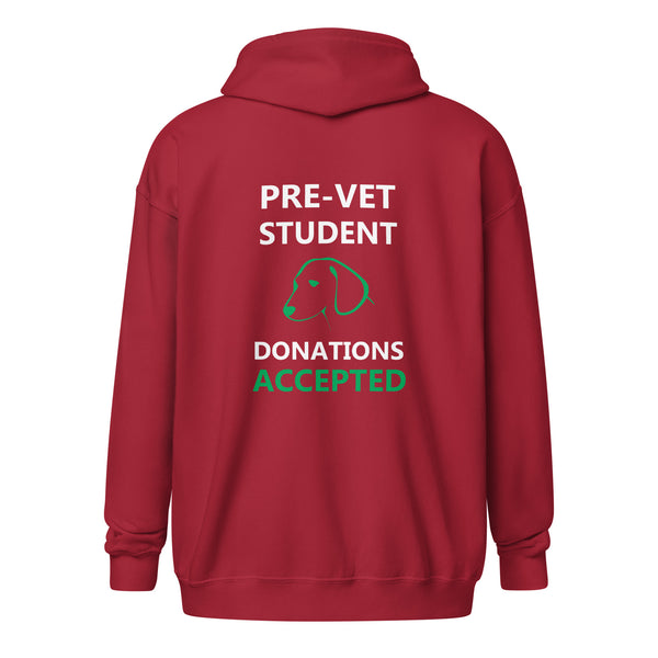 Pre - Vet Student Unisex Zip Hoodie