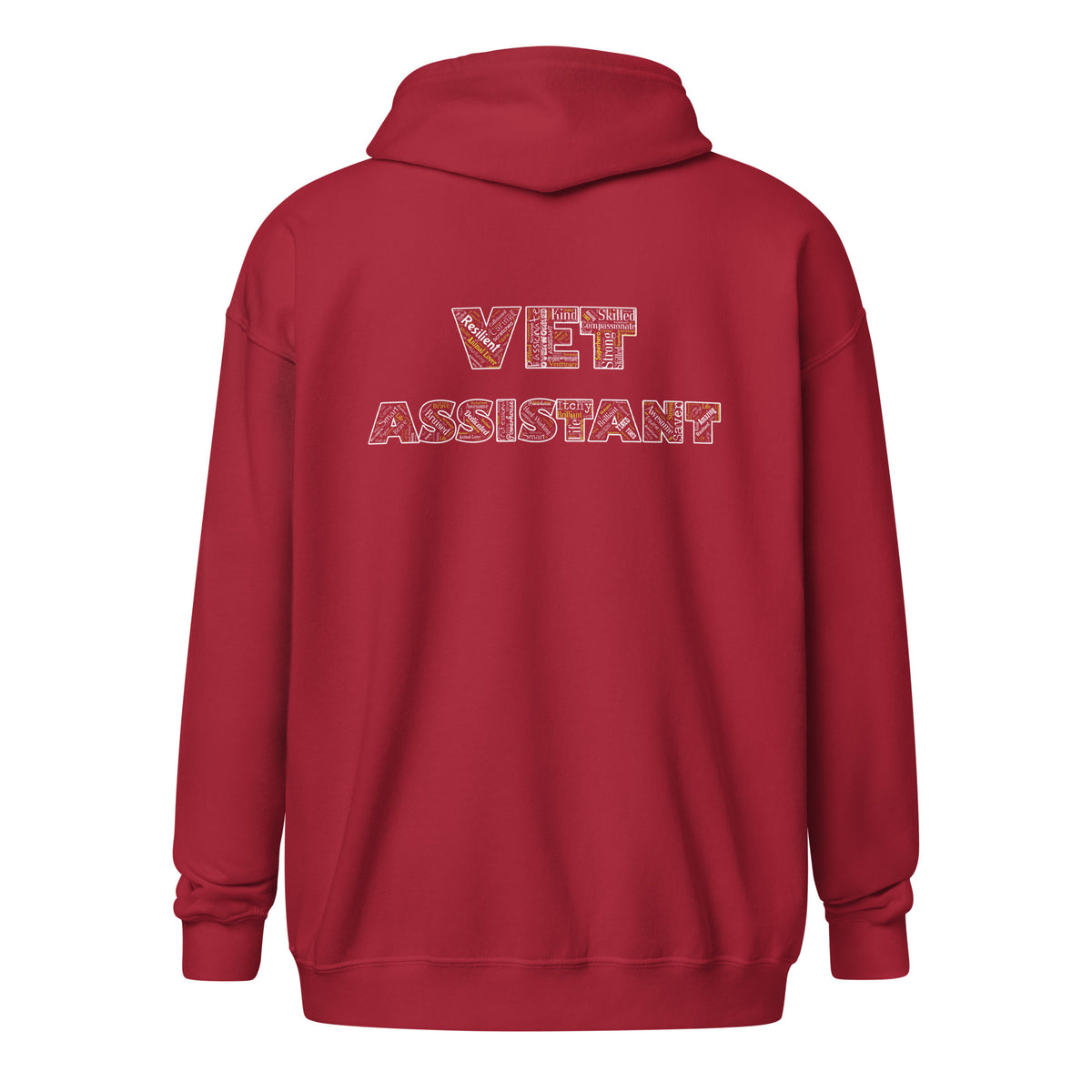 Vet Assistant Typography Unisex Zip Hoodie