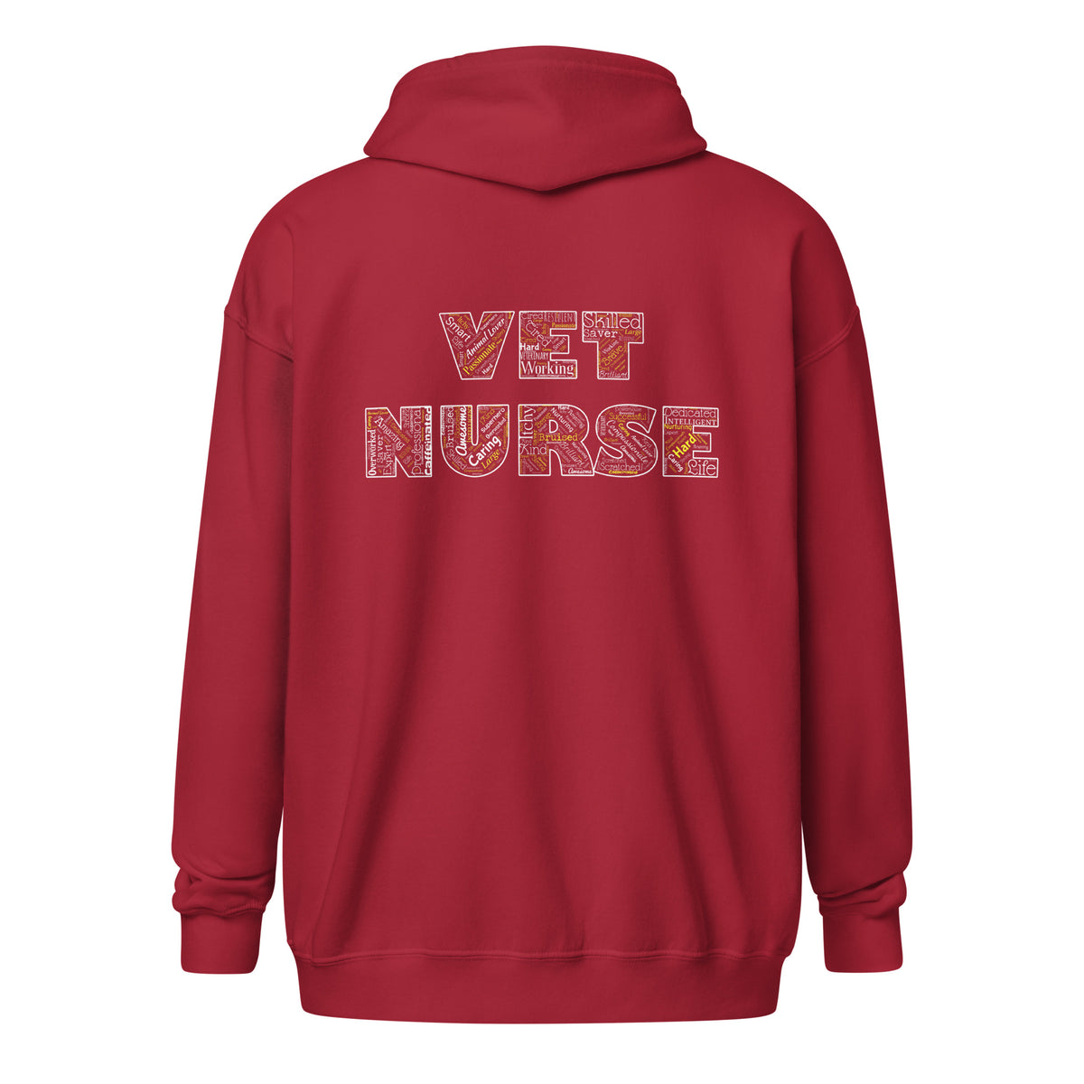Vet Nurse Typography Unisex Zip Hoodie