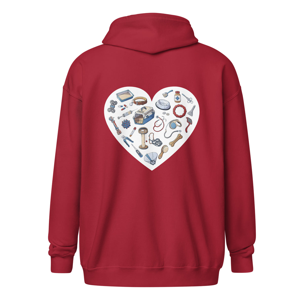 Veterinary Heart Unisex Zip Hoodie