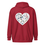 Veterinary Heart Unisex Zip Hoodie