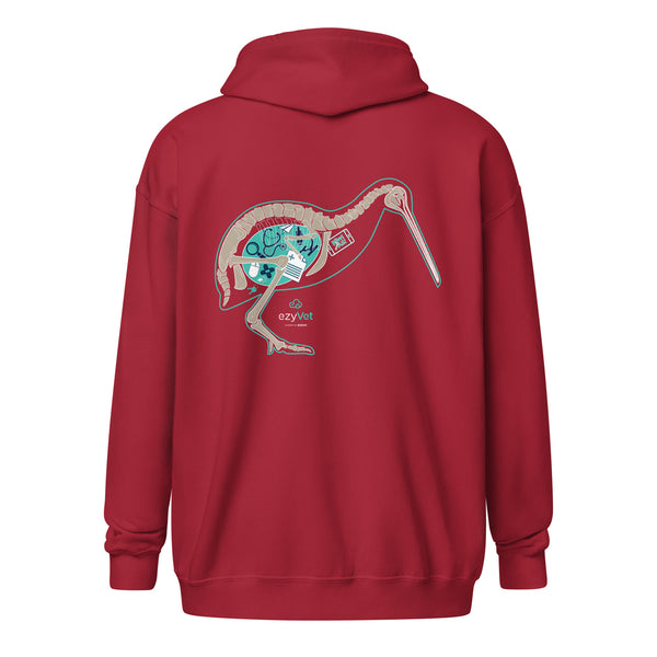 ezyVet Kiwi Unisex Zip Hoodie