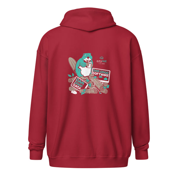 ezyVet Beaver Unisex zip hoodie