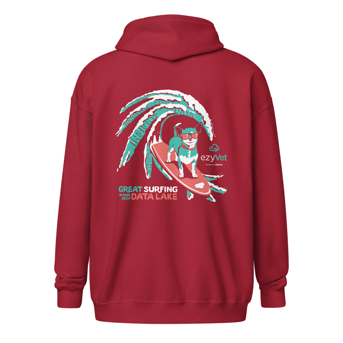 ezyVet Surf Dog Unisex zip hoodie