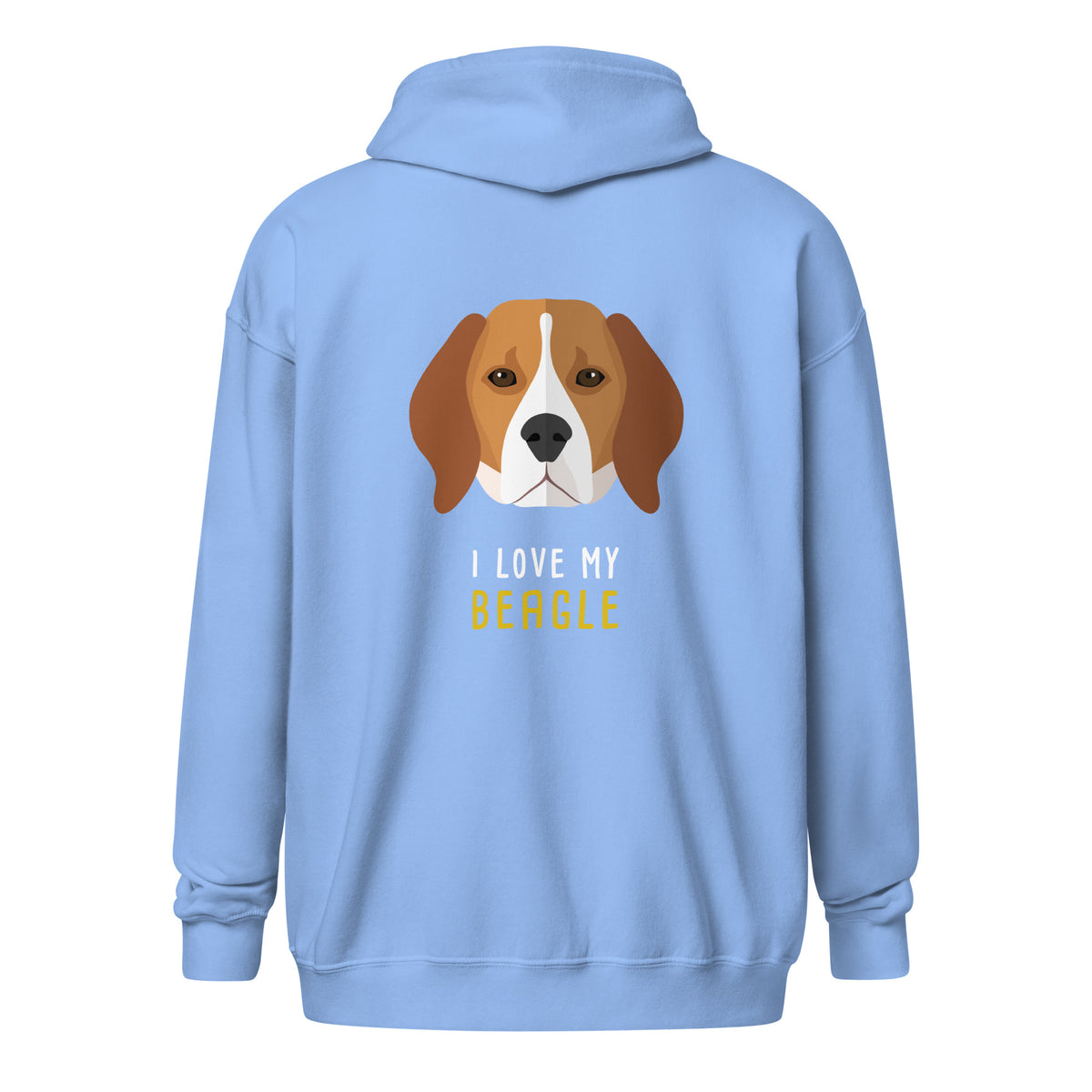 I love my Beagle Unisex Zip Hoodie-Unisex Zip Hoodie | Gildan 18600-I love Veterinary