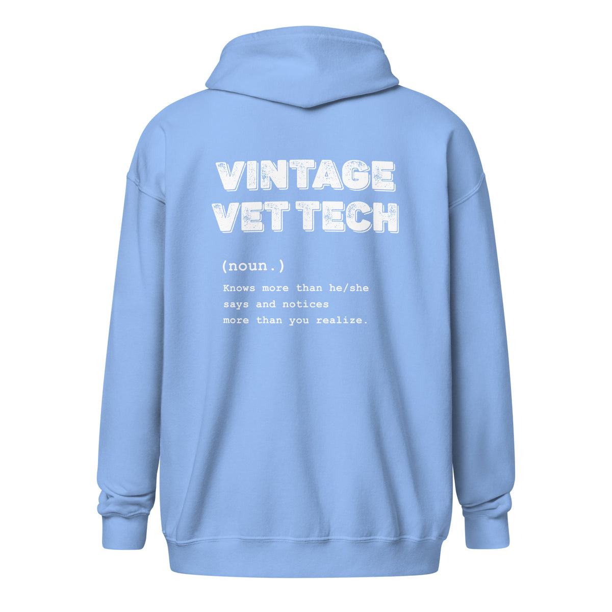 Vintage Vet Tech Unisex Zip Hoodie-Unisex Zip Hoodie | Gildan 18600-I love Veterinary