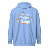 I like to collect things Unisex heavy blend zip hoodie-Unisex Zip Hoodie | Gildan 18600-I love Veterinary