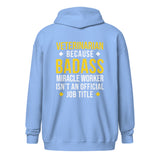 Veterinarian because BADASS MIRACLE WORKER isn't an official job title Unisex heavy blend zip hoodie-Unisex Zip Hoodie | Gildan 18600-I love Veterinary