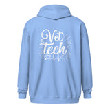 Vet Tech Stethoscope Pulse Unisex Zip Hoodie-I love Veterinary