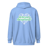 Veterinary Receptionist Heart Paws Unisex Zip Hoodie-I love Veterinary