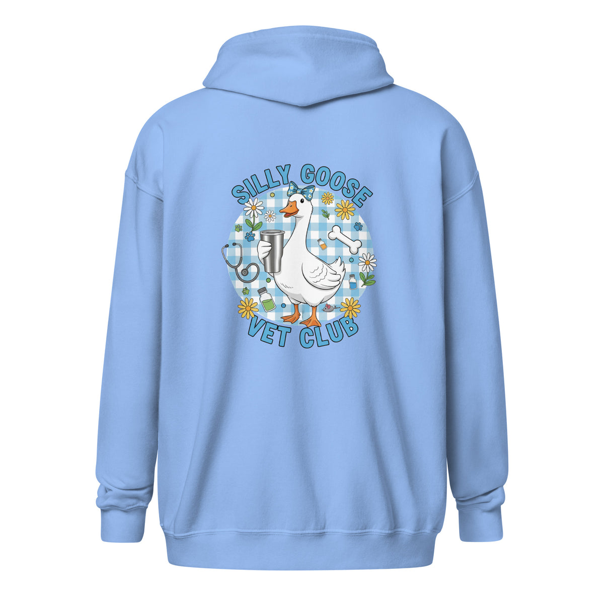 Silly Goose Vet Club Unisex Zip Hoodie-I love Veterinary