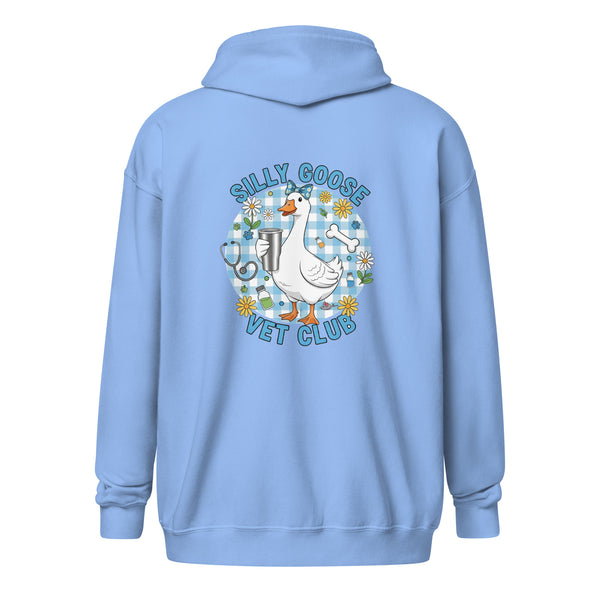 Silly Goose Vet Club Unisex Zip Hoodie-I love Veterinary