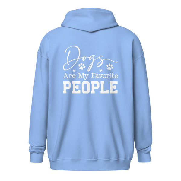 Dogs Are My Favorite People Unisex Zip Hoodie-I love Veterinary