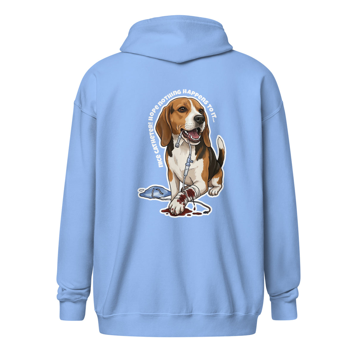 Nice catheter! Unisex Zip Hoodie-I love Veterinary