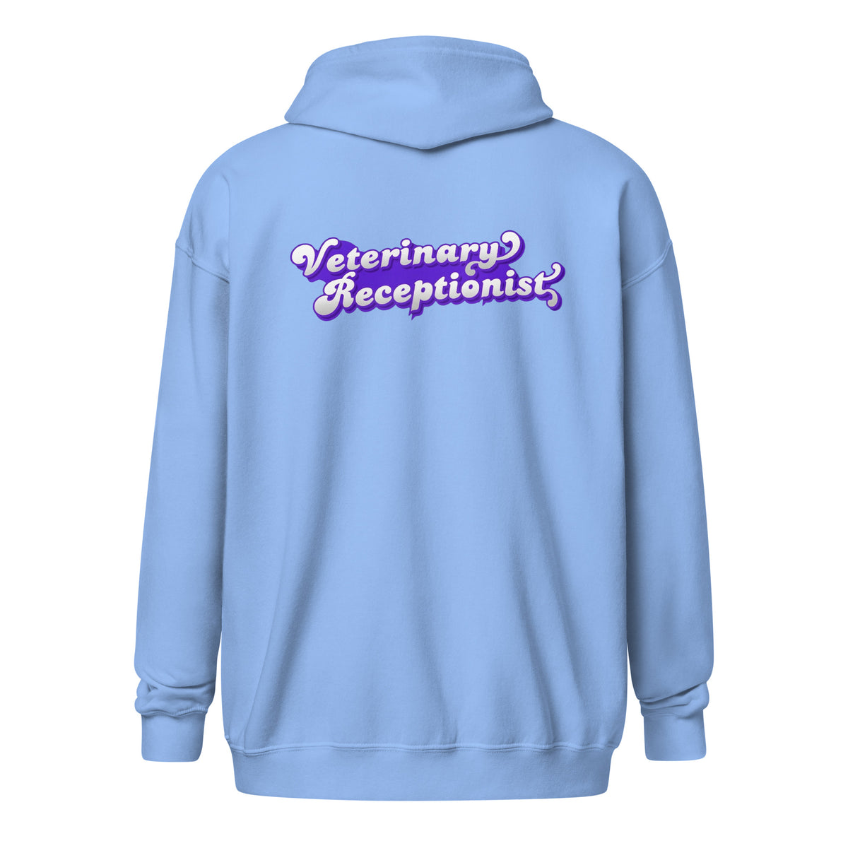 Veterinary Receptionist Unisex Zip Hoodie-I love Veterinary