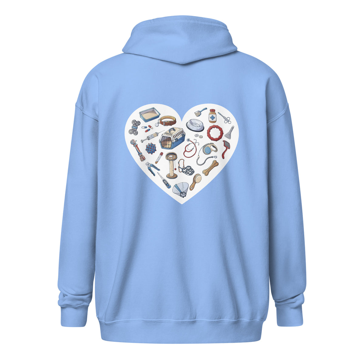 Veterinary Heart Unisex Zip Hoodie